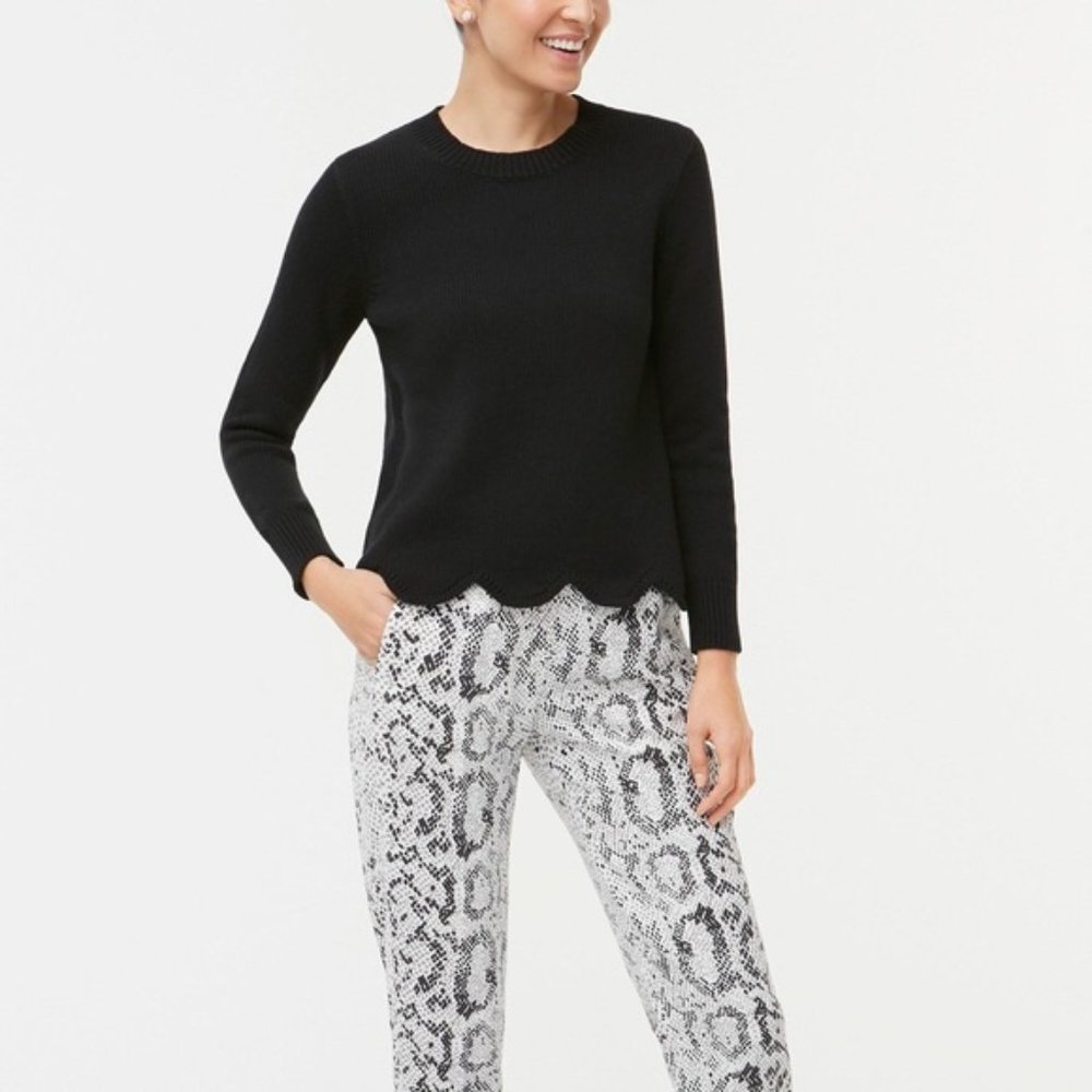 J.Crew Factory Scallop Hem Sweater